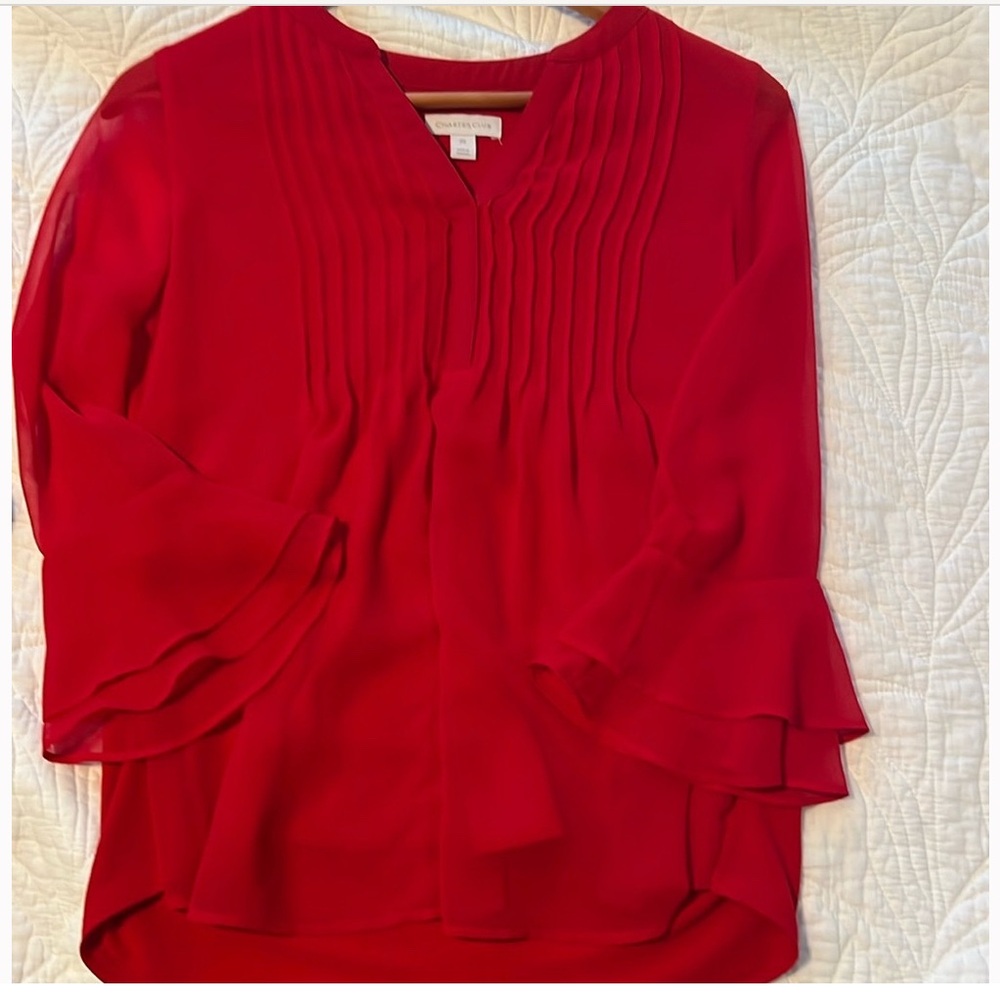Charter Club Vibrant Red Blouse